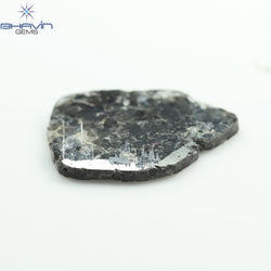 5.45 CT Slice Shape Natural Diamond Salt And Pepper Color I3 Clarity (18.41 MM)