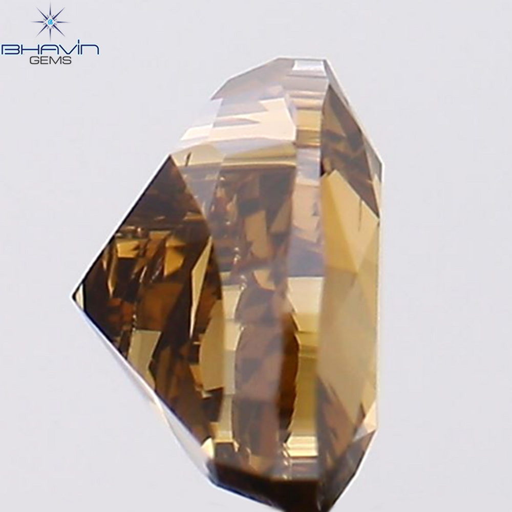 0.50 CT Heart Shape Natural Diamond Red Color VS2 Clarity (4.88 MM)