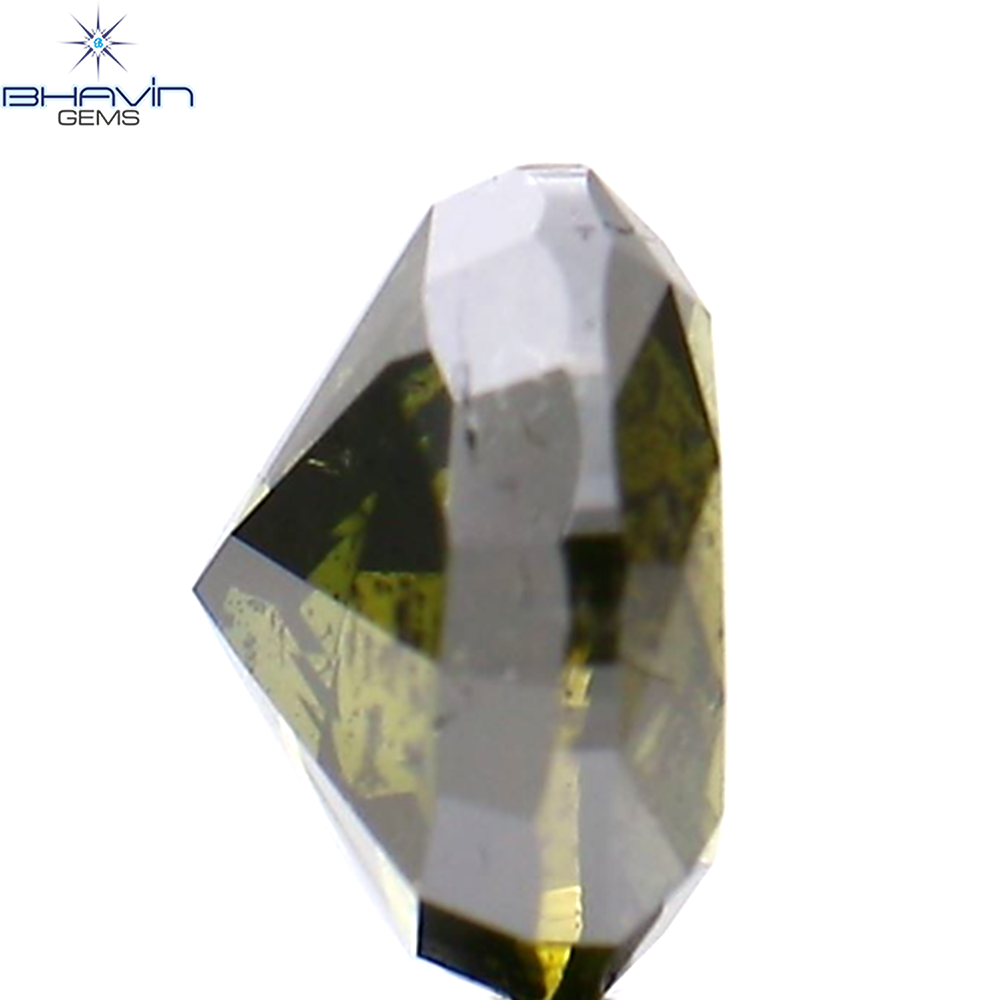 1.03 CT Heart Shape Natural Diamond Enhanced Green Color I1 Clarity (6.42 MM)