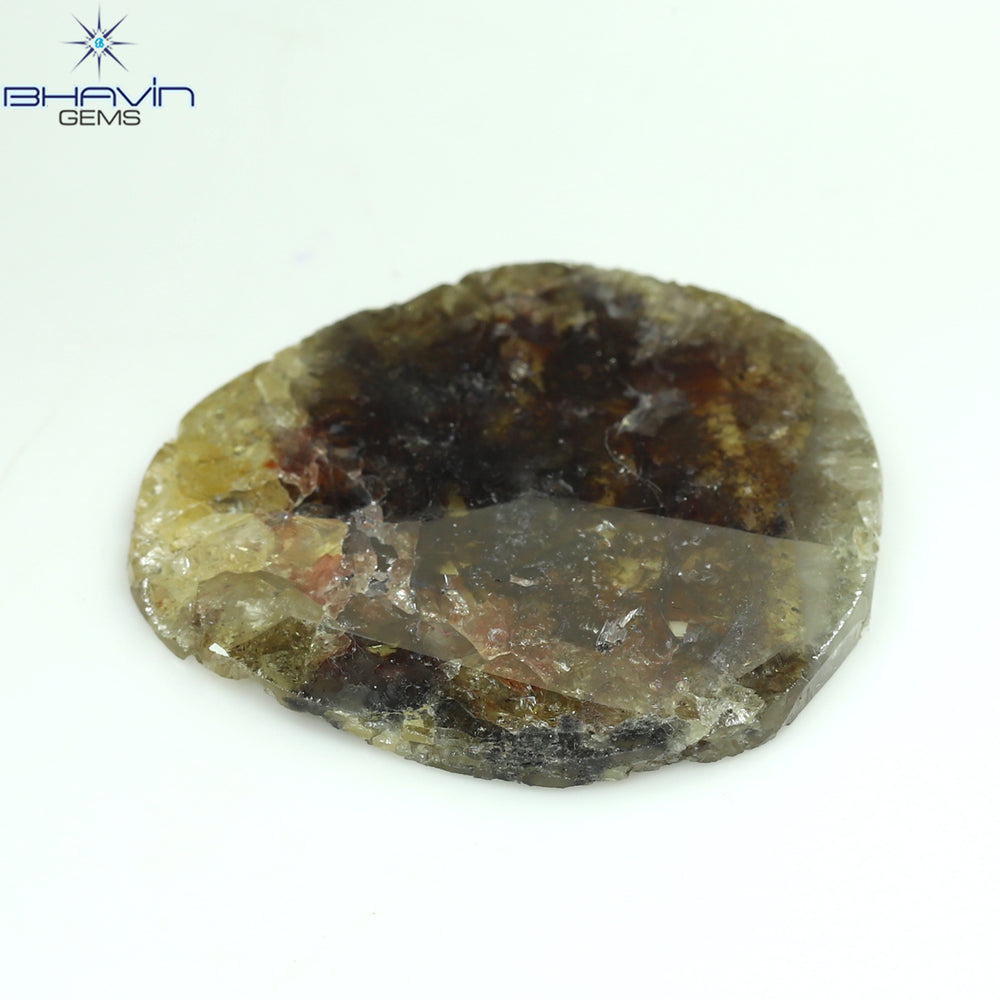 19.46 CT Slice Shape Natural Diamond Salt And Pepper Color I3 Clarity (31.05 MM)