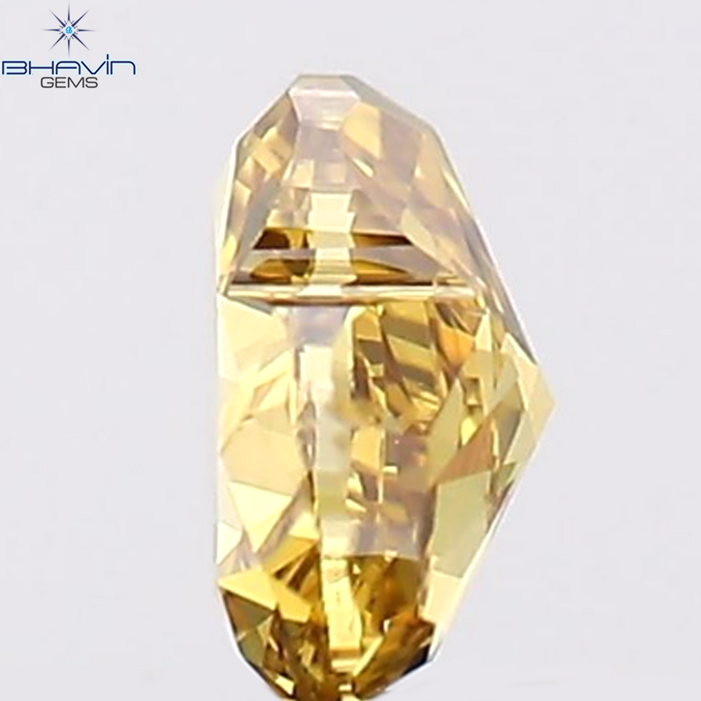 0.19 CT Heart Shape Natural Diamond Orange Color VS2 Clarity (4.00 MM)