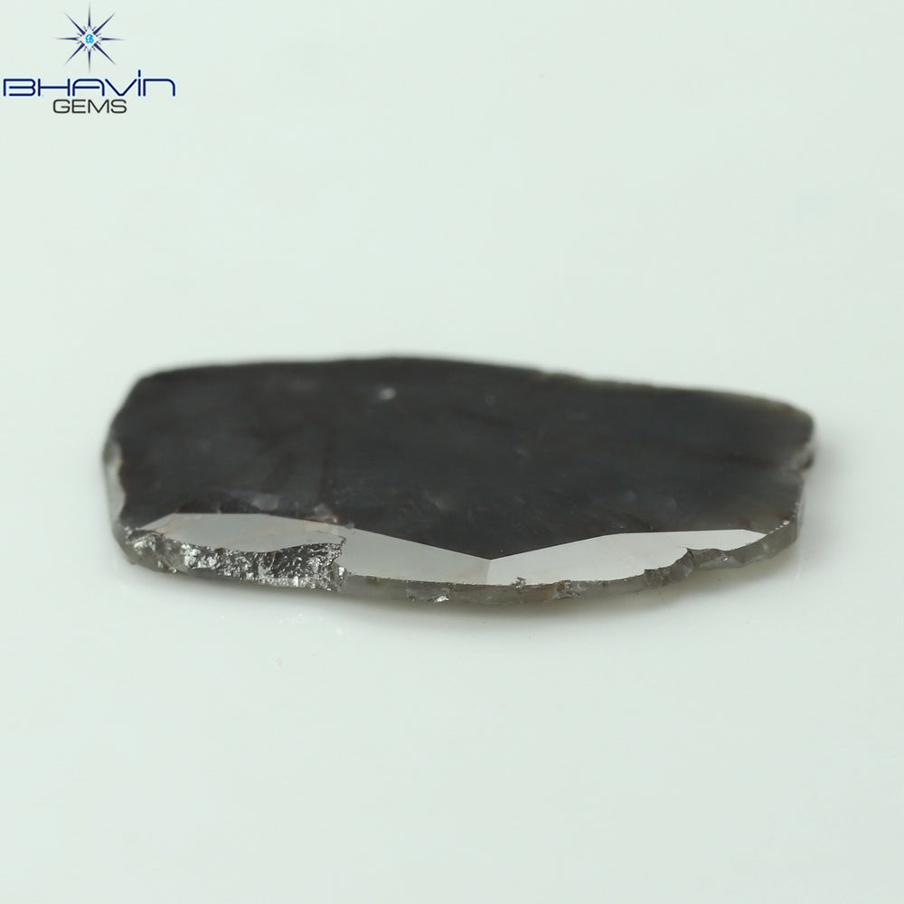 9.29 CT Slice Shape Natural Diamond Brown Gray Color I3 Clarity (21.00 MM)