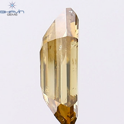 1.58 CT Hexagon Shape Natural Diamond Champagne Color I1 Clarity (10.80 MM)