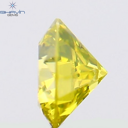0.12 CT Round Shape Natural Diamond Green Yellow Color SI1 Clarity (3.19 MM)