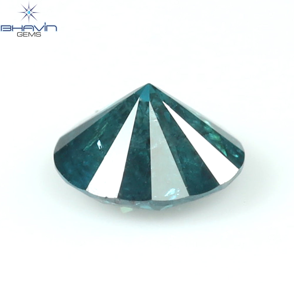 0.32 CT Round Diamond Natural Diamond Blue Color I3 Clarity (4.46 MM)