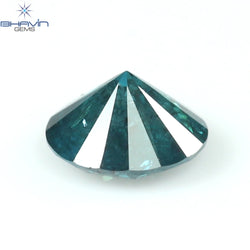 0.32 CT Round Diamond Natural Diamond Blue Color I3 Clarity (4.46 MM)