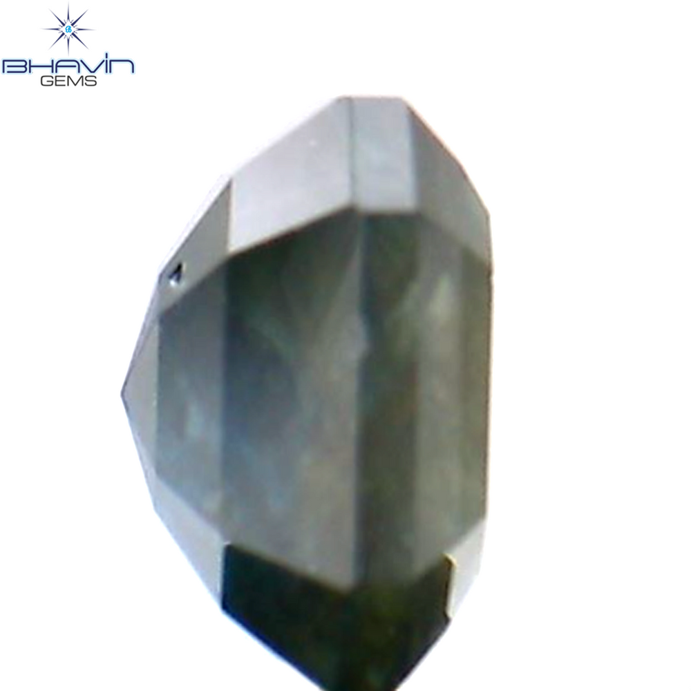 0.57 CT Square Cut Natural Diamond Enhanced Blue Color I3 Clarity (4.67 MM)