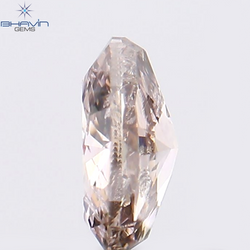 0.27 CT Oval Shape Natural Diamond Brown-Pink Color SI1 Clarity (4.66 MM)