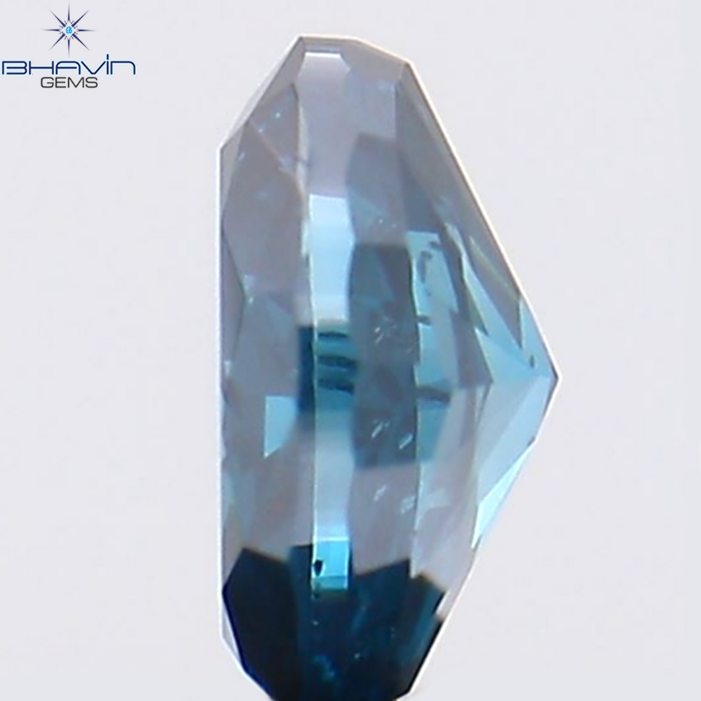 0.24 CT オーバル シェイプ ナチュラル ダイヤモンド ブルー カラー VS2 クラリティ (4.29 MM)