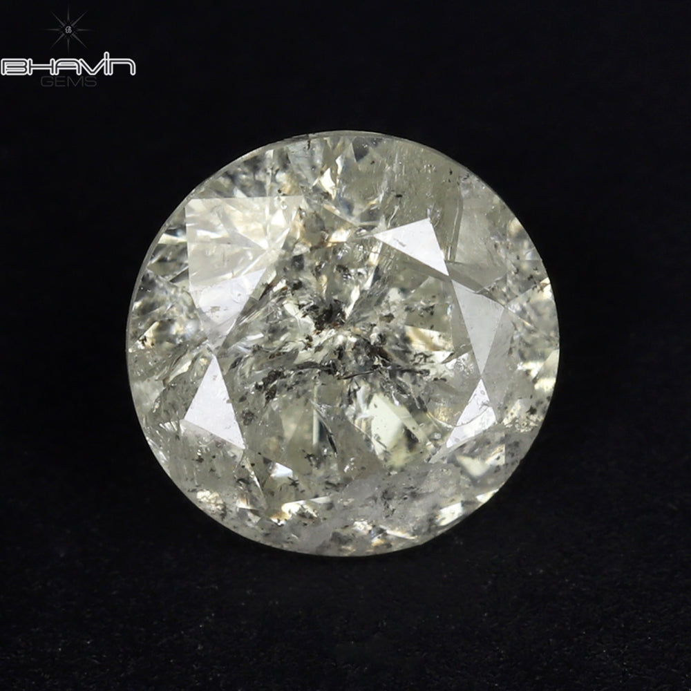 0.67 CT Round Shape Natural Diamond White Color I3 Clarity (5.40 MM)