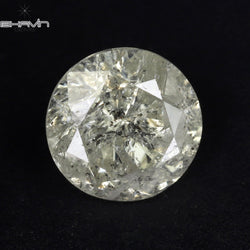 0.67 CT Round Shape Natural Diamond White Color I3 Clarity (5.40 MM)