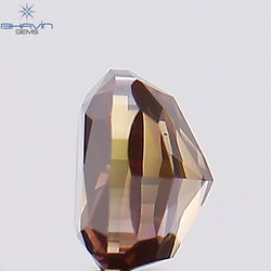 0.24 CT, Cushion Diamond, Brown-Pink Color, Clarity  SI1(3.41 MM)