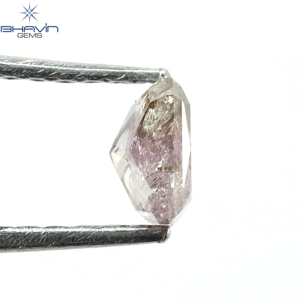 0.46 CT Radiant Shape Natural Diamond Pink Color I3 Clarity (4.67 MM)