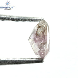 0.46 CT Radiant Shape Natural Diamond Pink Color I3 Clarity (4.67 MM)