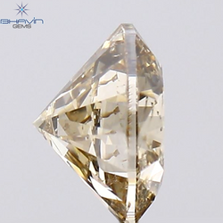 0.70 CT Round Shape Natural Diamond Brown Color I1 Clarity (5.57 MM)