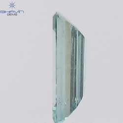 0.07 CT Baguette Shape Natural Diamond Bluish Green Color VS2 Clarity (3.62 MM )