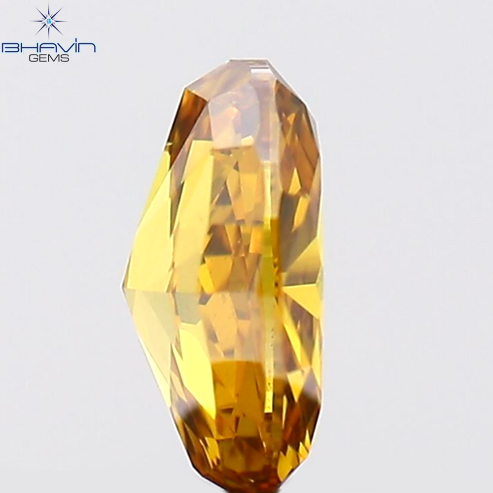 0.18 CT Oval Shape Natural Diamond Orange Color VS1 Clarity (4.21 MM)