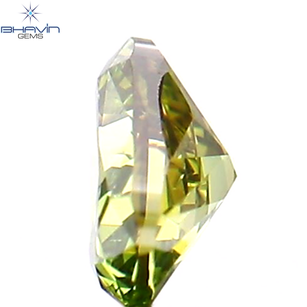 0.12 CT Heart Shape Enhanced Green Color Natural Loose Diamond SI1 Clarity (3.43 MM)