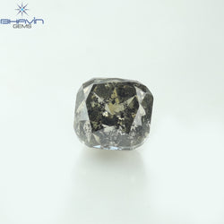1.11 CT Cushion Shape Natural Loose Diamond Salt And pepper Color I3 Clarity (5.09 MM)