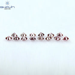0.30 CT/14 PCS Round Diamond Vivid Pink Color Natural Diamond VS Clarity (1.70 MM)