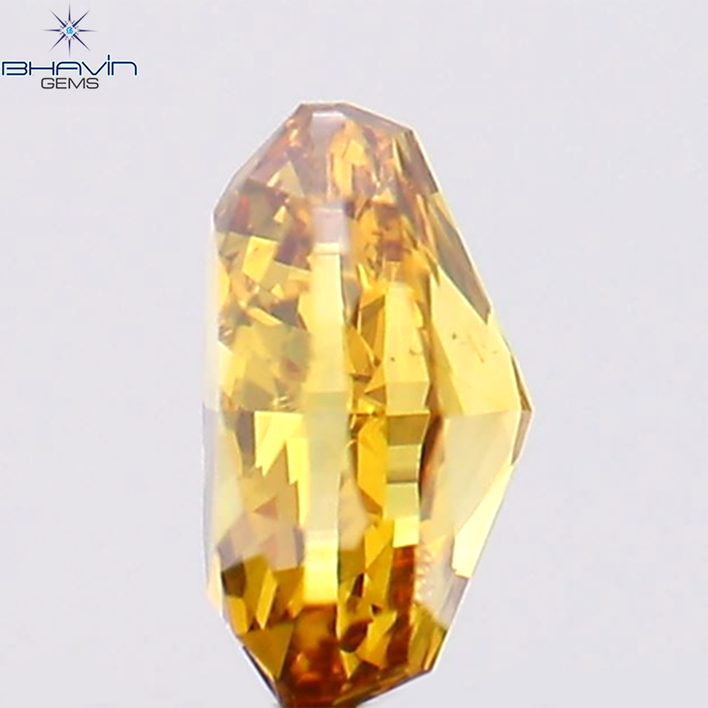 0.21 CT Oval Shape Natural Diamond Orange Color VS1 Clarity (3.96 MM)