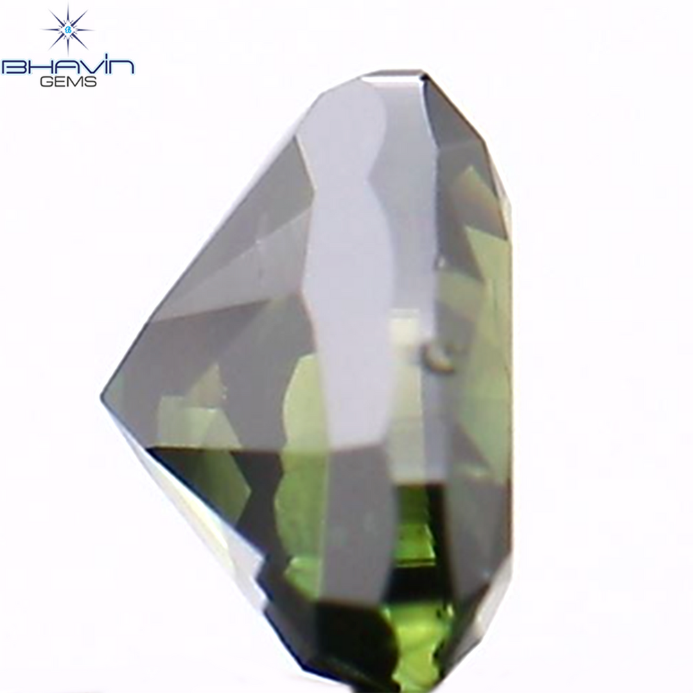 0.32 CT Heart Shape Enhanced Green Color Natural Loose Diamond VS2 Clarity (4.11 MM)