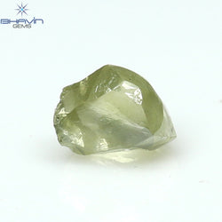 0.54 CT Rough Shape Natural Diamond Green Yellow Color SI Clarity (4.86 MM)