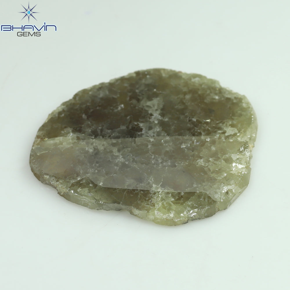 18.75 CT Slice Shape Natural Diamond Salt And Pepper Color I3 Clarity (31.00 MM)