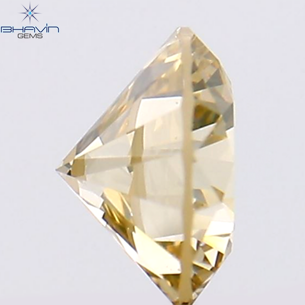 0.40 CT Round Shape Natural Loose Diamond Brown Color VS2 Clarity (4.64 MM)