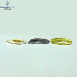 1.16 CT/3 Pcs Rosecut Polki Shape Natural Diamond  Fancy Color I3 Clarity (8.92 MM)