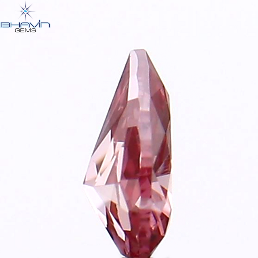 0.07 CT Pear Shape Natural Diamond Pink Color VS1 Clarity (3.40 MM)