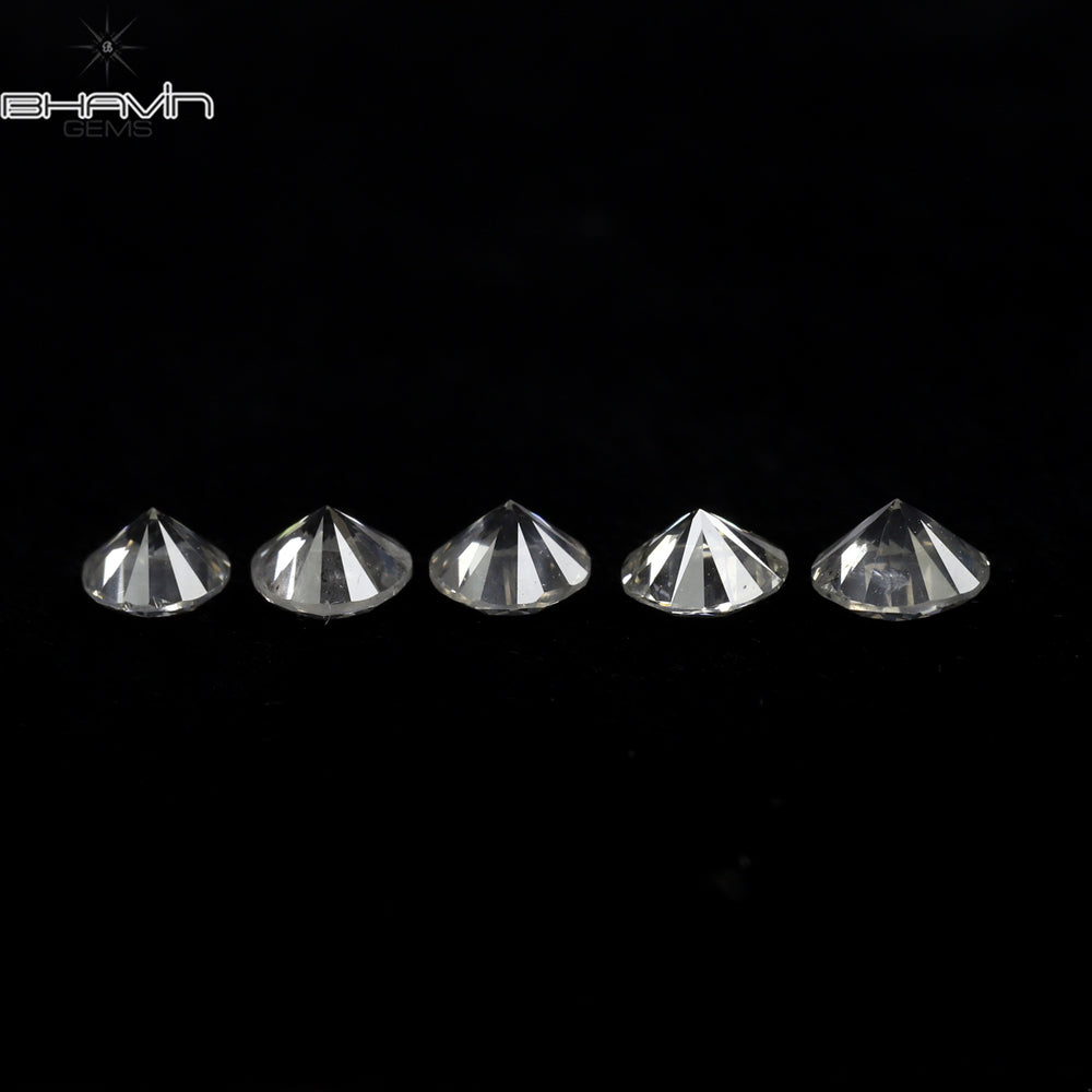 0.45 CT/5 Pcs Round Shape Natural Loose Diamond White Color SI1 Clarity (2.80 MM)