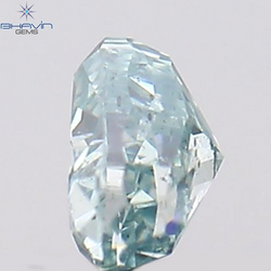 0.11 CT Heart Shape Natural Diamond Greenish Blue Color SI1 Clarity (2.70 MM)