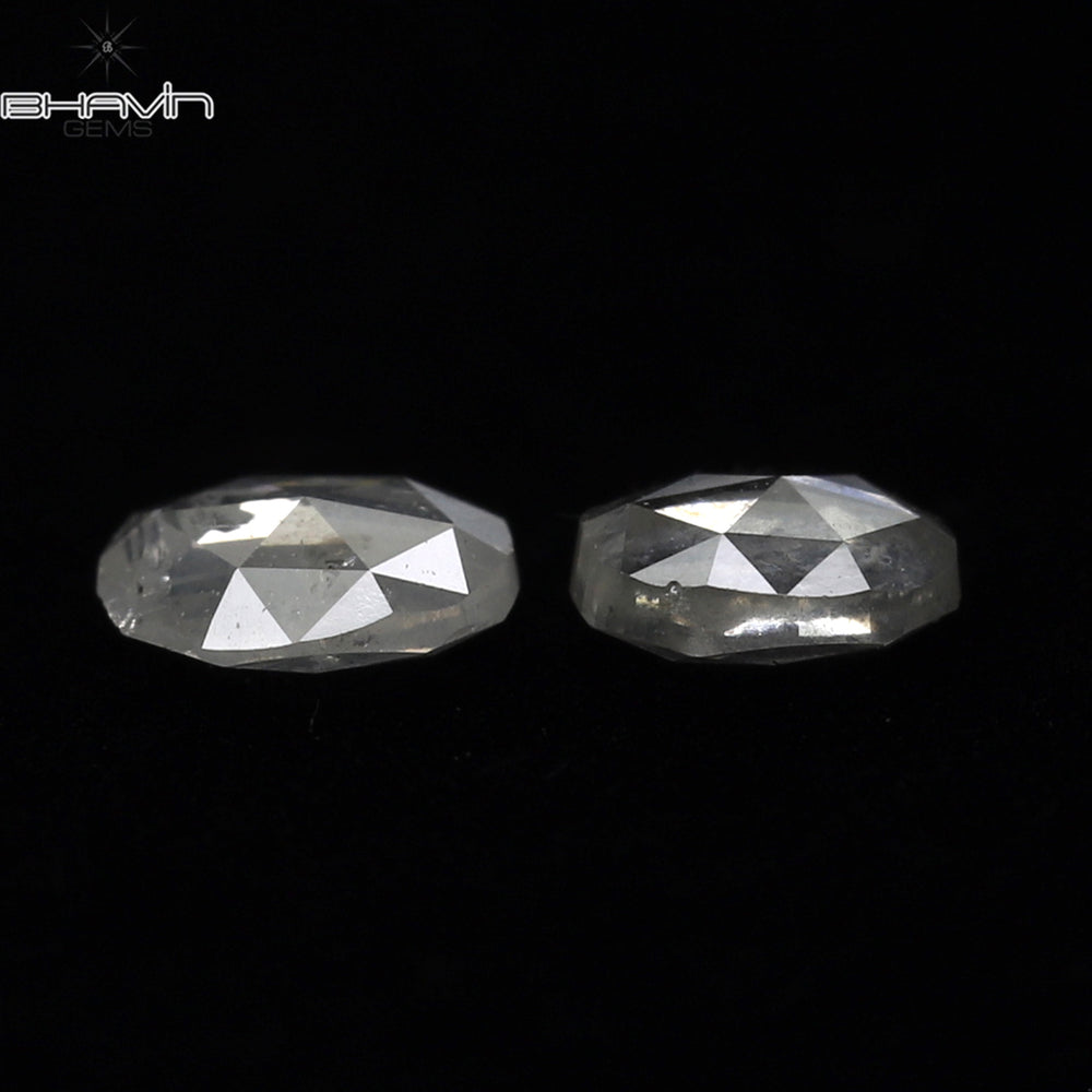 0.22 CT/2 PCS Oval Shape Natural Diamond White Color I3 Clarity (3.40 MM)
