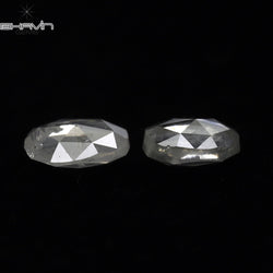 0.22 CT/2 PCS Oval Shape Natural Diamond White Color I3 Clarity (3.40 MM)
