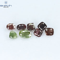 1.13 CT/8 PCS Mix Diamond Natural diamond Pink Diamond I3 Clarity (4.43 MM)