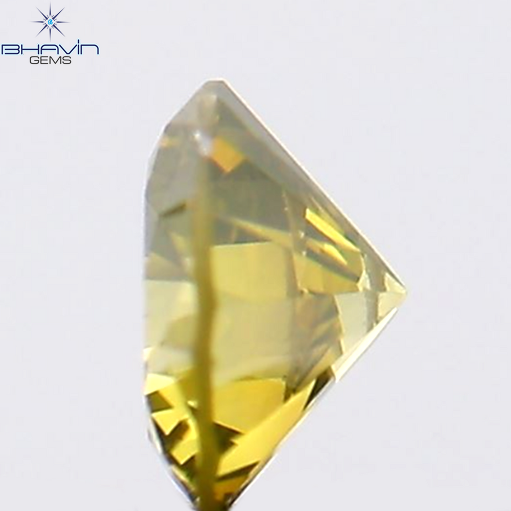 0.12 CT Round Shape Natural Diamond Green Yellow Color VS2 Clarity (3.23 MM)