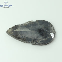 4.68 CT ペア スライス シェイプ ナチュラル ダイヤモンド グレー カラー I3 クラリティ (22.00 MM)