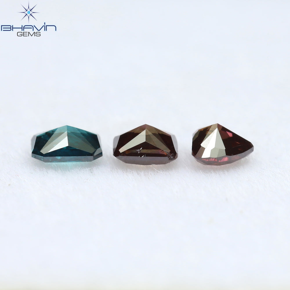 0.33 CT/3 Pcs Mix Shape Natural Diamond Mix Color SI1 Clarity (3.19 MM)