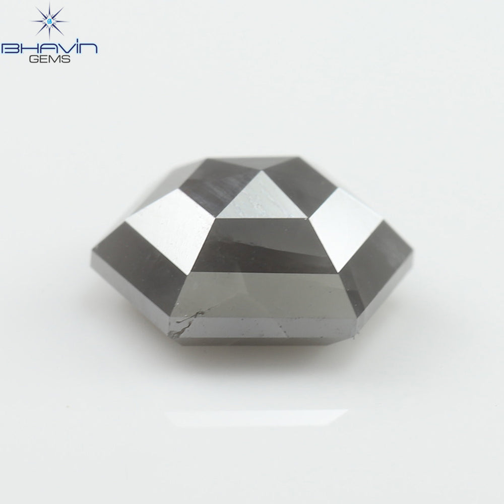 1.22 CT Hexagon Shape Natural Loose Diamond Gray Color I3 Clarity (7.32 MM)