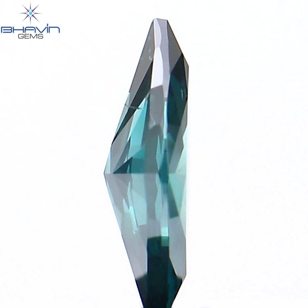 0.19 CT Marquise Shape Natural Diamond Enhances Blue Color SI1 Clarity (5.97 MM)