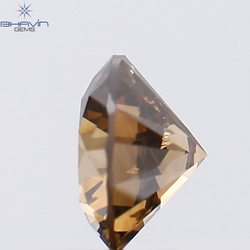 1.04 CT Round Shape Natural Diamond Brown Color SI1 Clarity (6.33 MM)