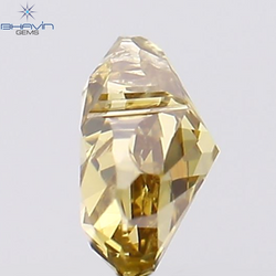 0.37 CT Heart Shape Natural Diamond Orange Yellow Color I1 Clarity (4.90 MM)