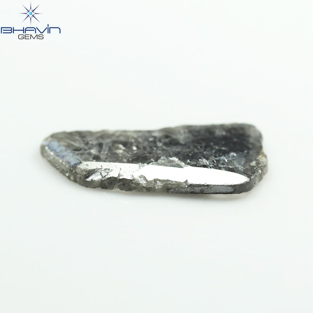 3.06 CT Slice Shape Natural Diamond Salt And Pepper Color I3 Clarity (17.50 MM)