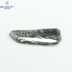 3.06 CT Slice Shape Natural Diamond Salt And Pepper Color I3 Clarity (17.50 MM)