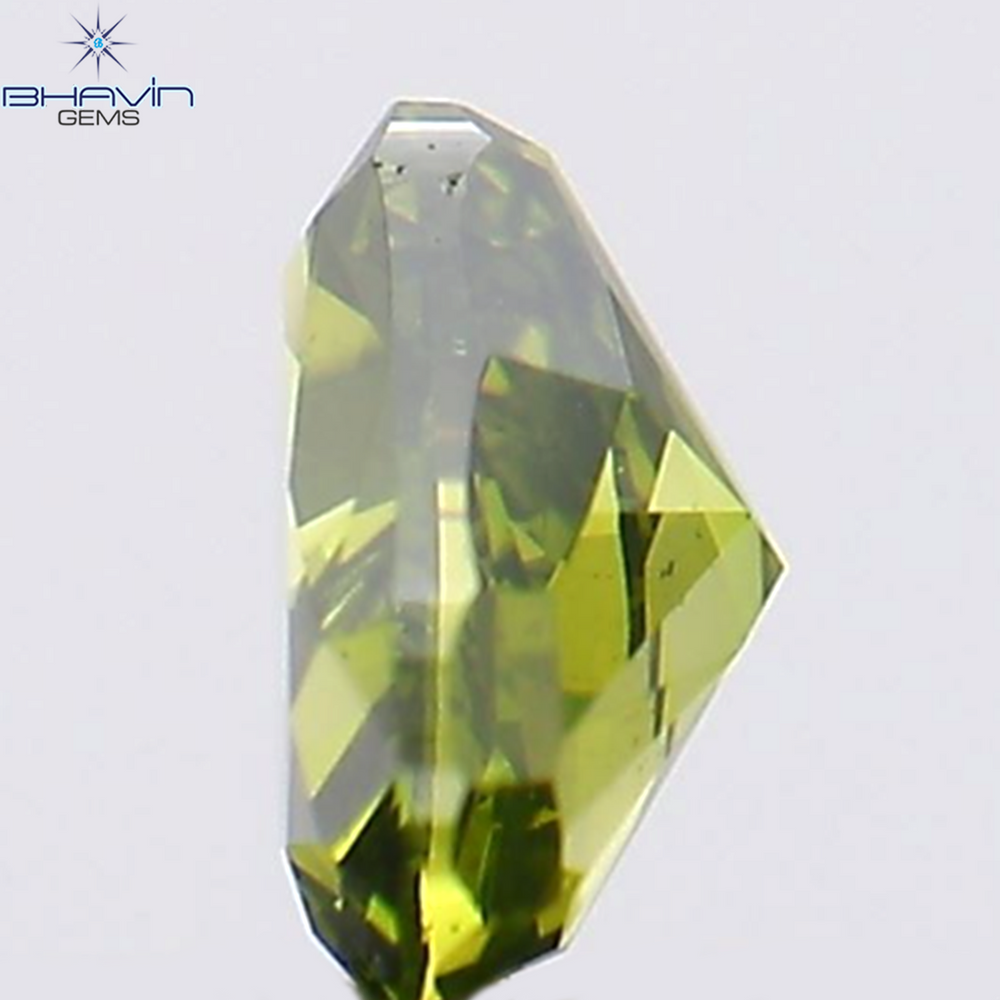 0.21 CT Heart Shape Natural Diamond Green Color VS1 Clarity (3.61 MM)