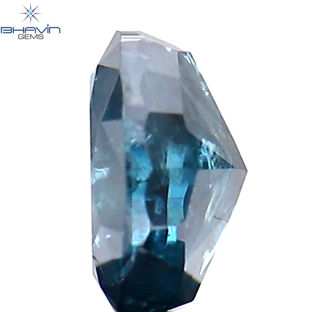 0.33 CT Oval Shape Natural Diamond Blue Color I3 Clarity (4.41 MM)