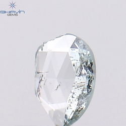 0.09 CT Round Rose Cut Shape Natural Diamond Greenish Blue Color SI1 Clarity (4.00 MM)