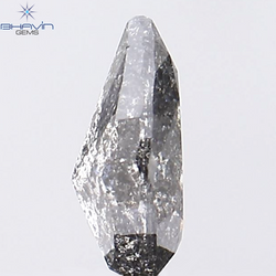 0.69 CT Pear Shape Natural Loose Diamond Salt And Pepper Color I3 Clarity (7.06 MM)