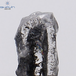 0.44 CT Rough Shape Natural Diamond Black Gray (Salt And Papper) Color I3 Clarity (4.95 MM)